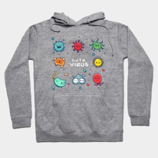 Cute Virus Cartoon (3) Hoodie